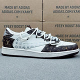 AJ1 Low x Lv White Brown