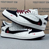 AJ1 Low Stussy Black and white