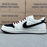 AJ1 Low Stussy Black and white