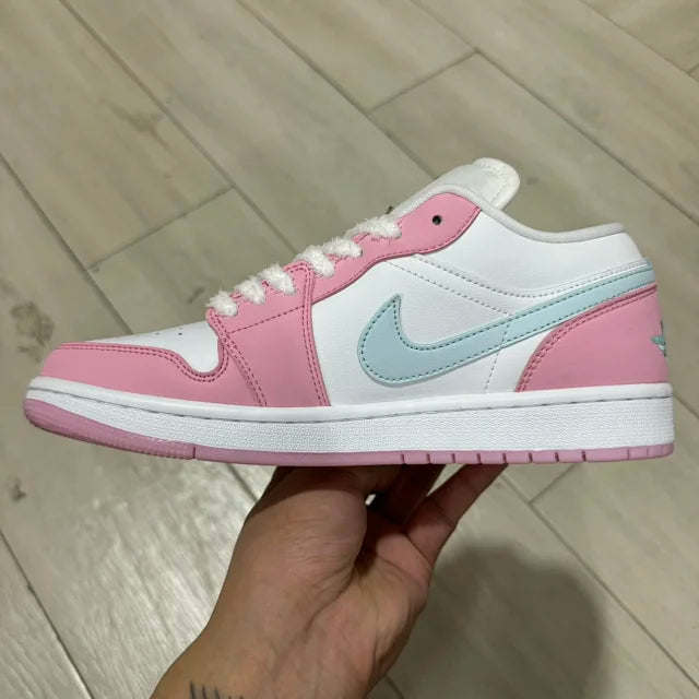 AJ1 Low Pink And White