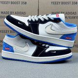 AJ1 Low x Supreme Blue Black And White