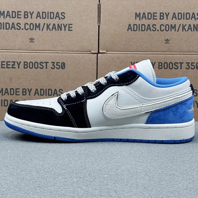 AJ1 Low x Supreme Blue Black And White