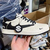 AJ1 Low x Stussy Black And White