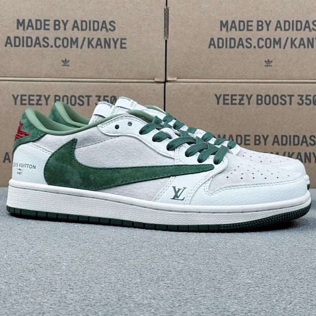 AJ1 Low x LV Green